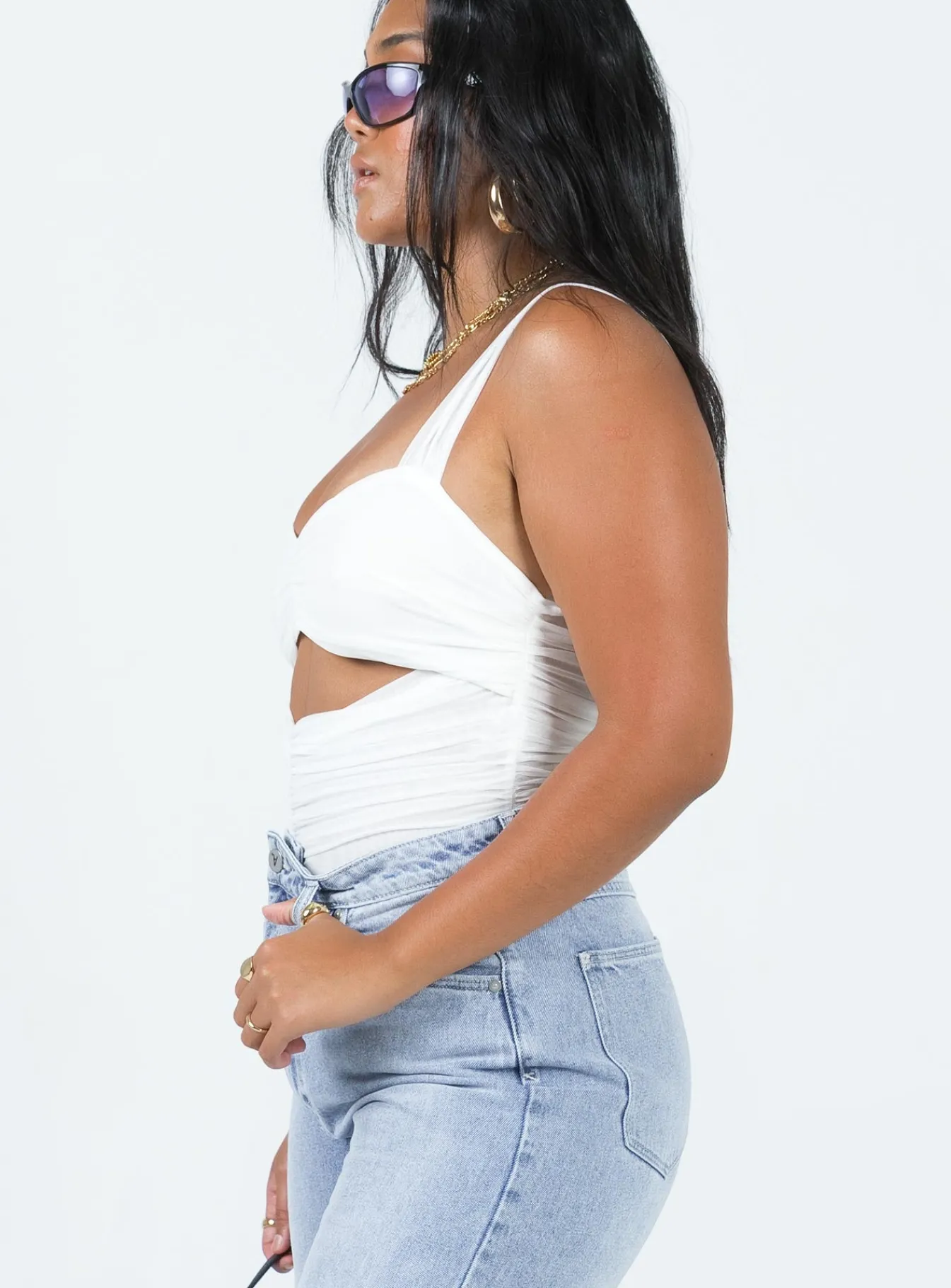 Princess Polly Kalmia Bodysuit White New