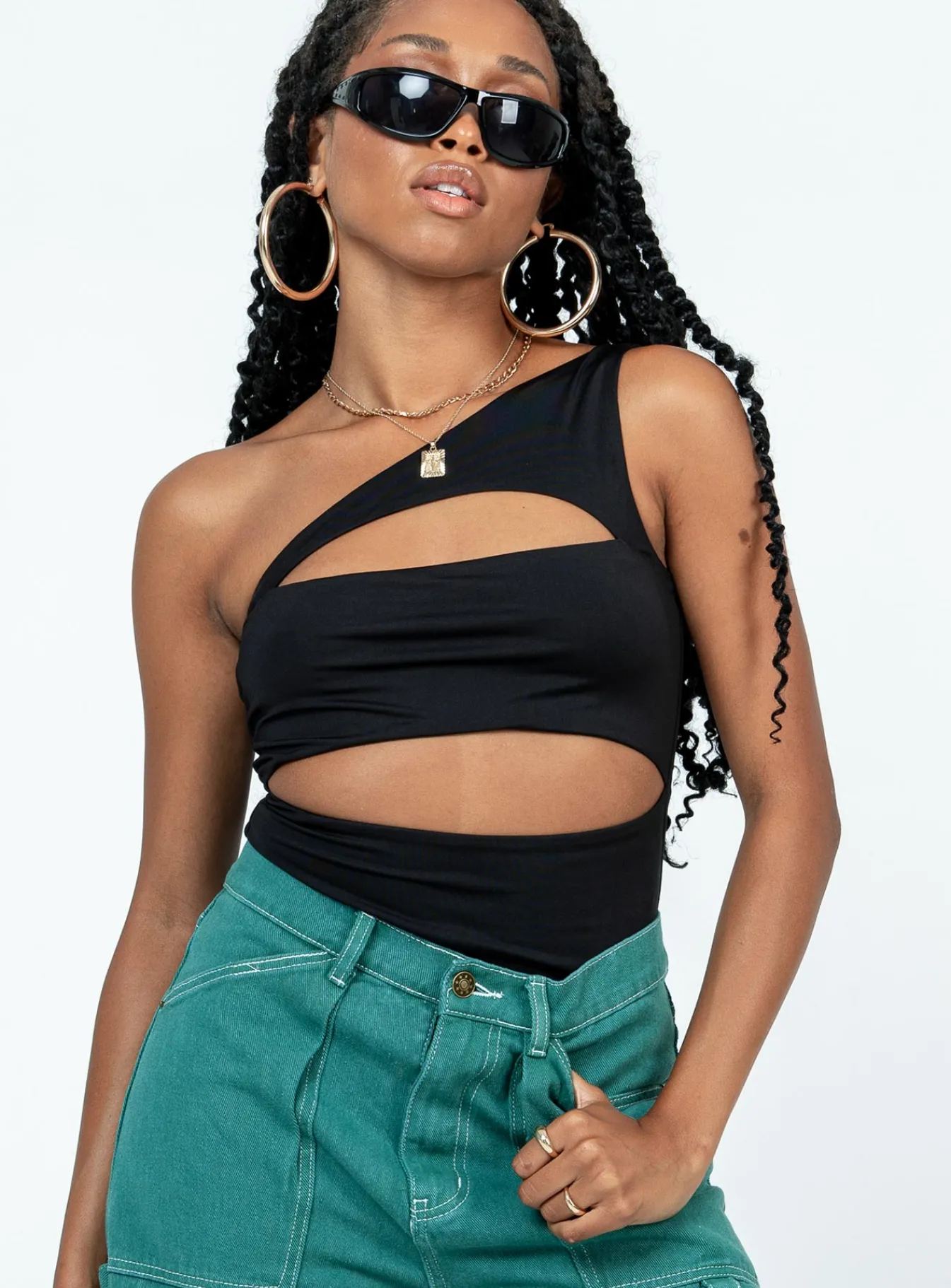 Princess Polly Kama Bodysuit Black Cheap
