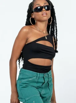 Princess Polly Kama Bodysuit Black Cheap