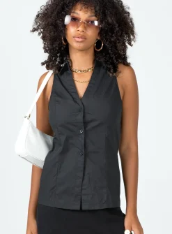 Princess Polly Kamdyn Top  Black Discount