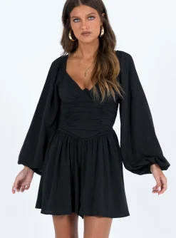 Princess Polly Kamea Romper  Black Clearance