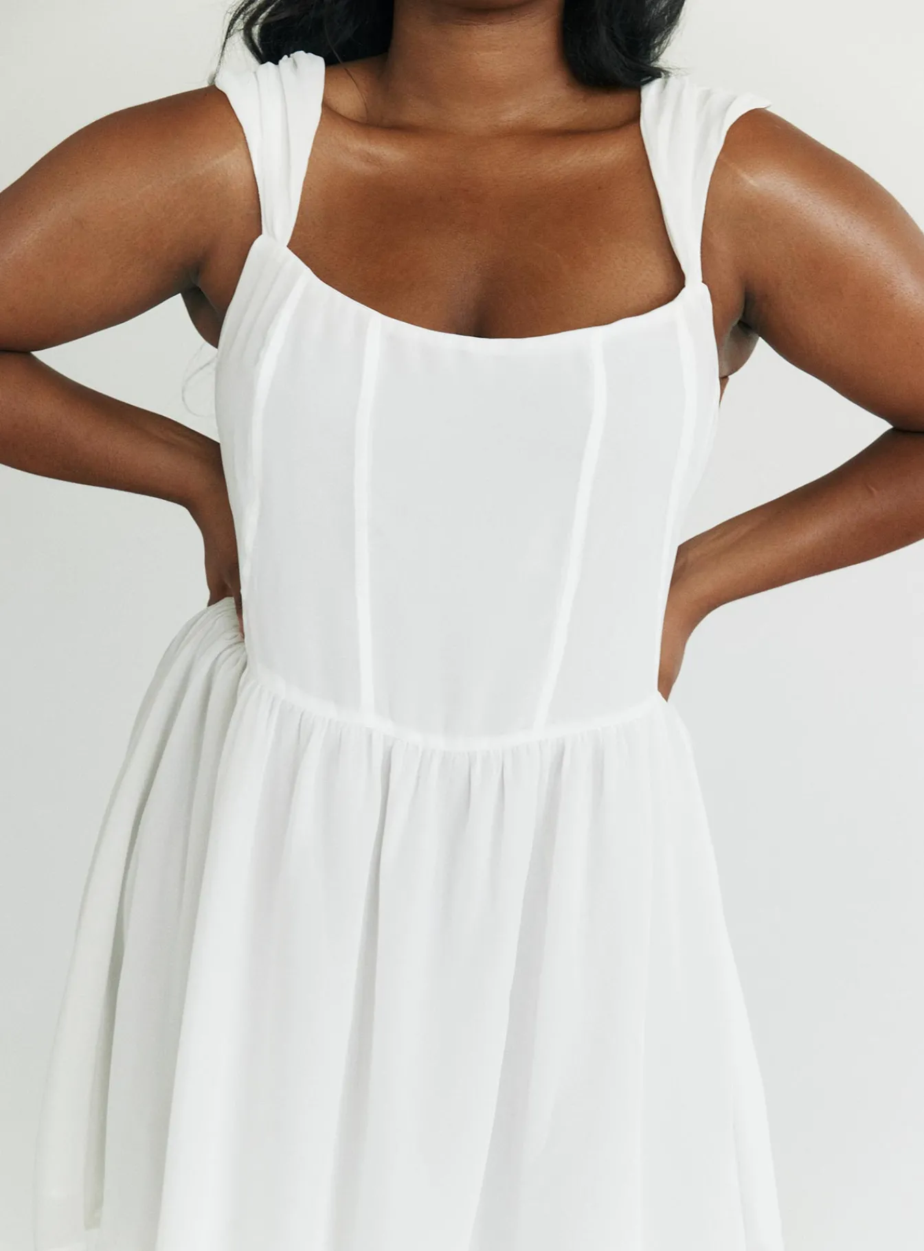 Princess Polly Kameliah Mini Dresscurve White Store