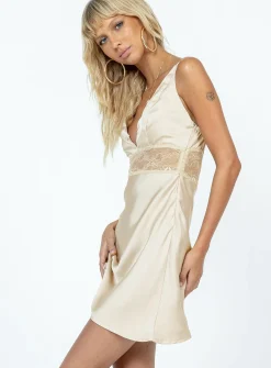 Princess Polly Kamille Mini Dress  Champagne Store