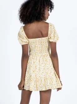 Princess Polly Kaori Mini Dress  Yellow Floral Online