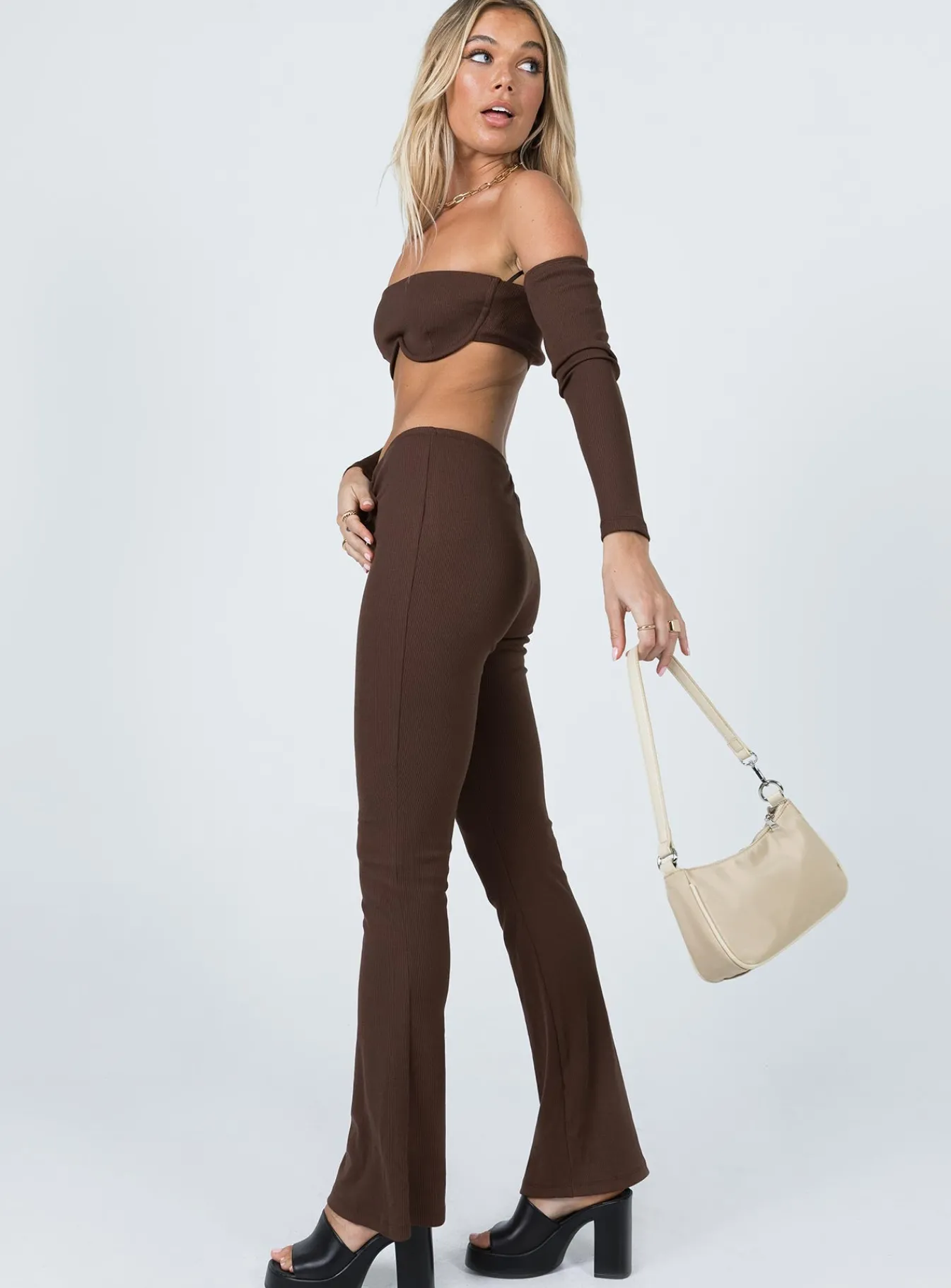 Princess Polly Kara Set Brown Cheap
