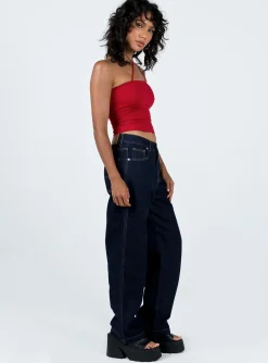 Princess Polly Karana Slouch Jeans  Indigo New
