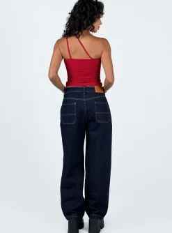Princess Polly Karana Slouch Jeans  Indigo New
