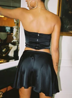 Princess Polly Kareela Bow Mini Skirt  Black Fashion