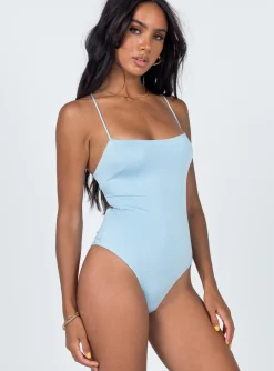 Princess Polly Karlah Bodysuit Blue Clearance