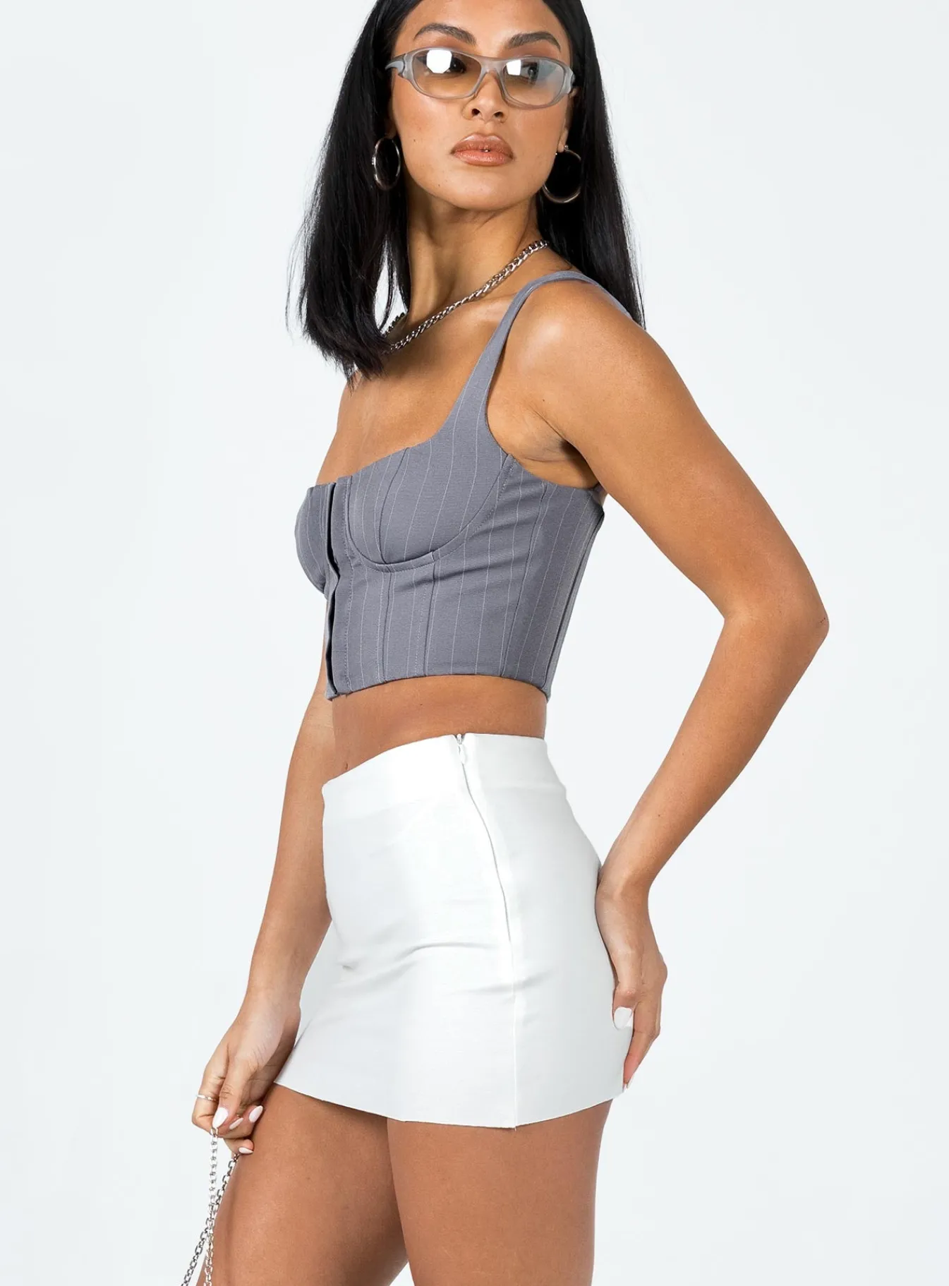 Princess Polly Karley Low Waist Mini Skirt White Best Sale