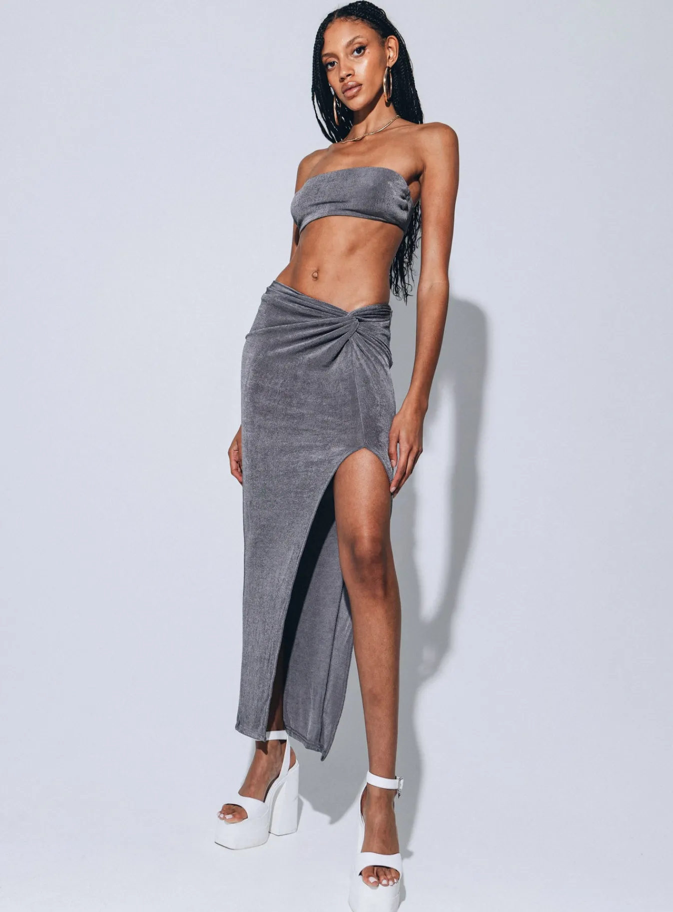 Princess Polly Karley Twist Set Grey Best Sale