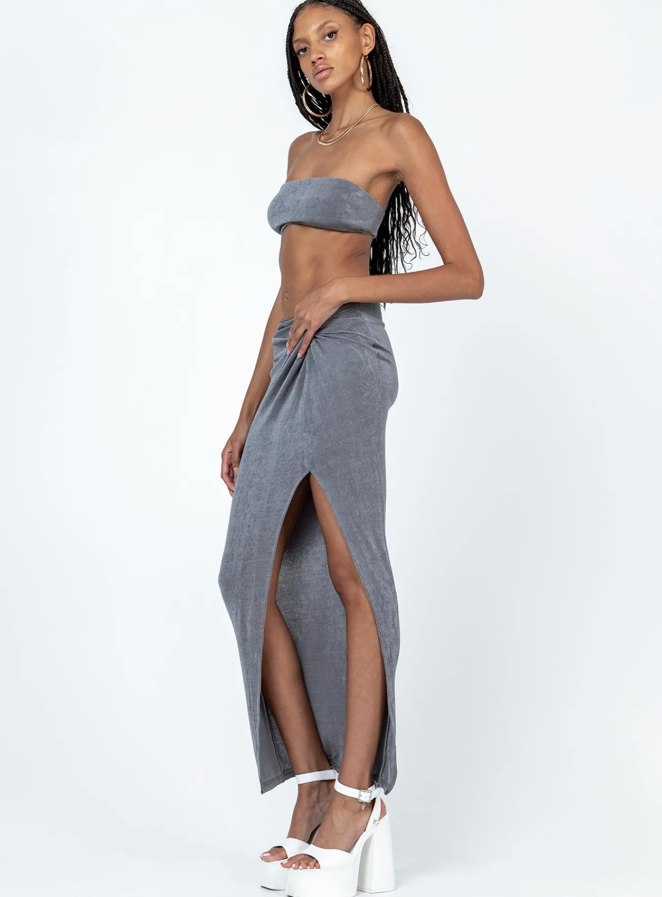 Princess Polly Karley Twist Set Grey Best Sale