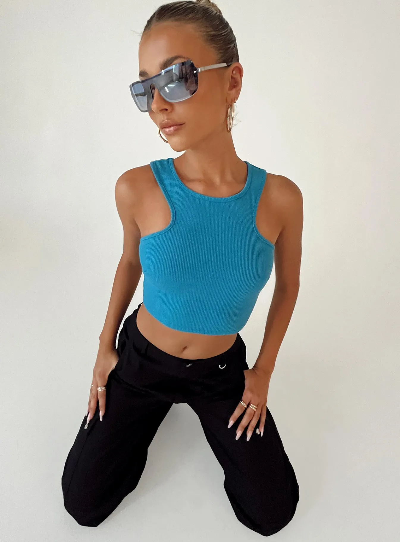 Princess Polly Karli Top Blue New
