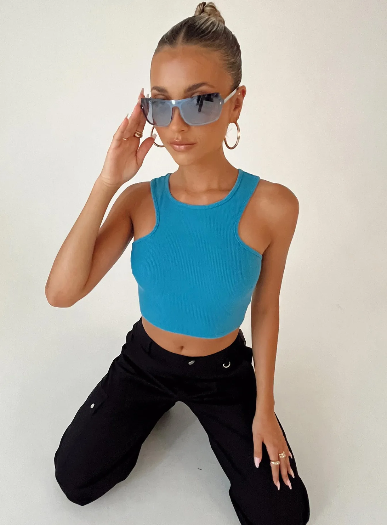 Princess Polly Karli Top Blue New