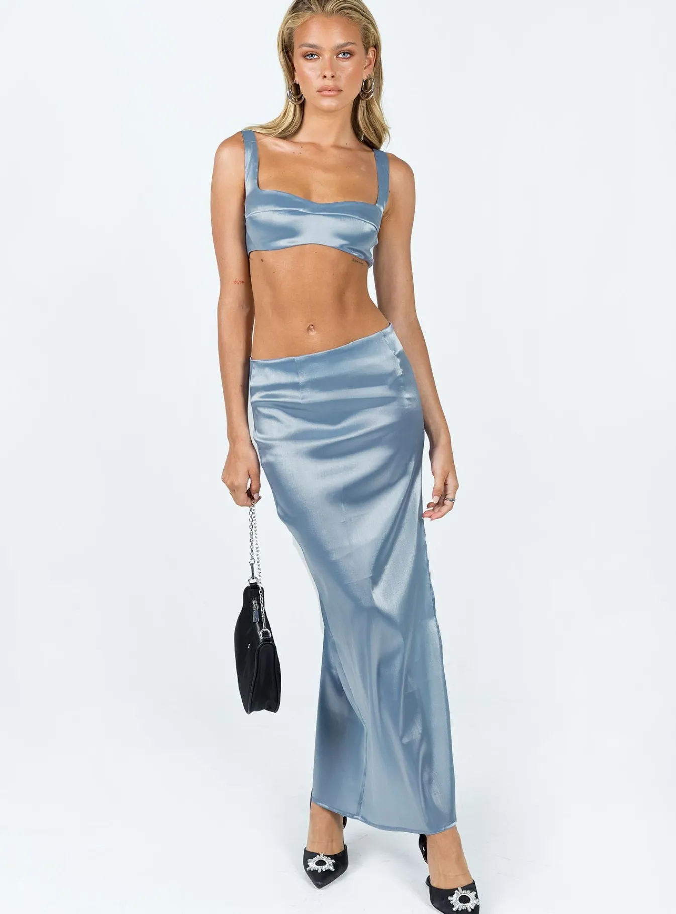 Princess Polly Katharina Maxi Skirt Blue Sale