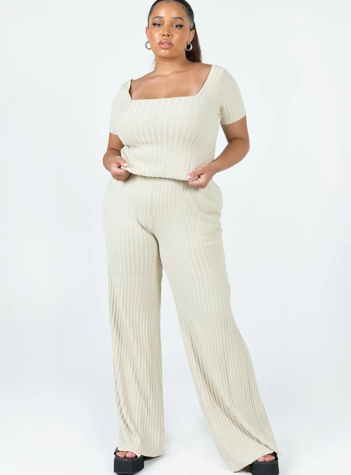 Princess Polly Katie Setcurve Beige Clearance
