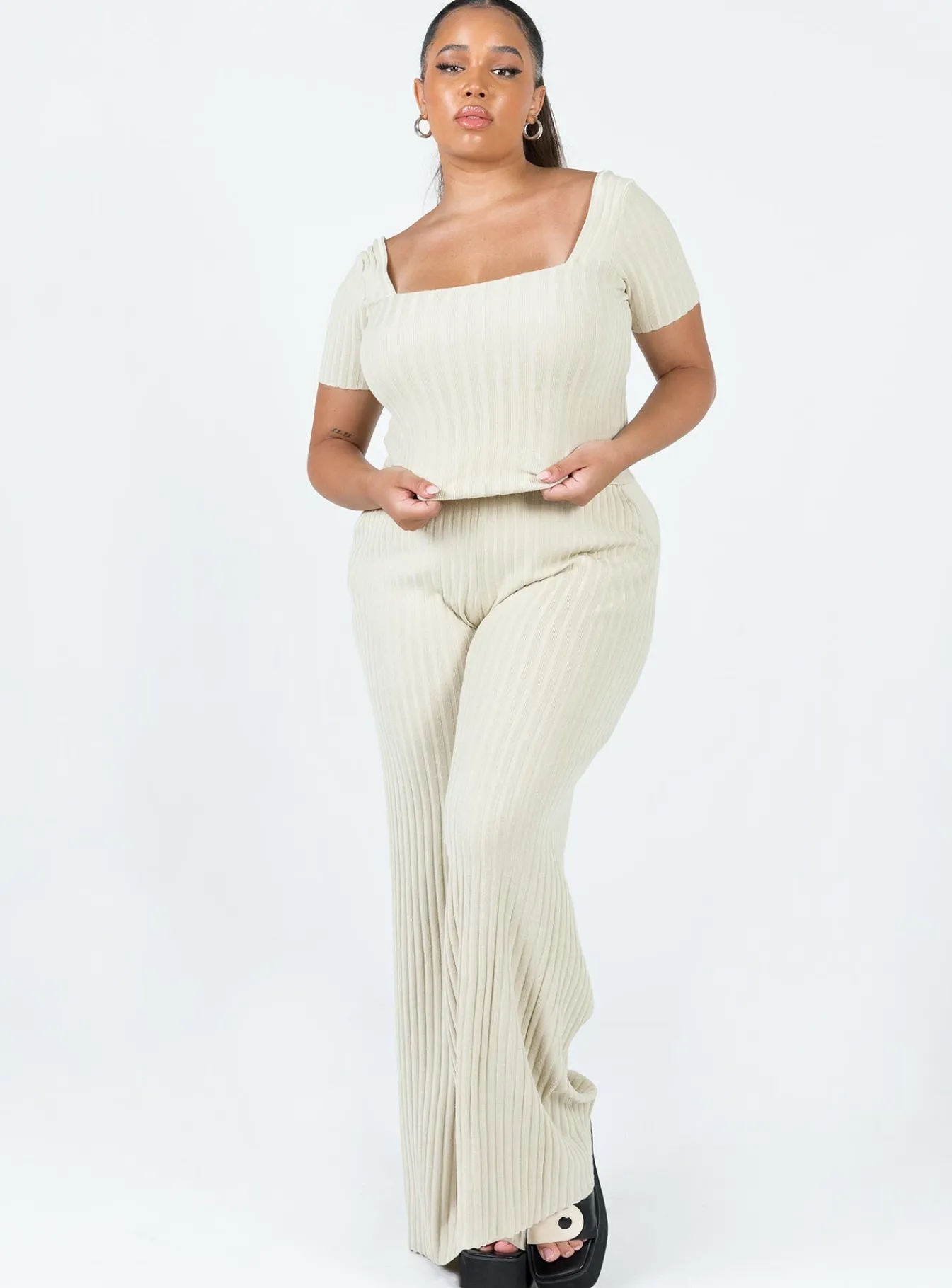 Princess Polly Katie Setcurve Beige Clearance