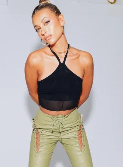 Princess Polly Katie Top  Black Outlet