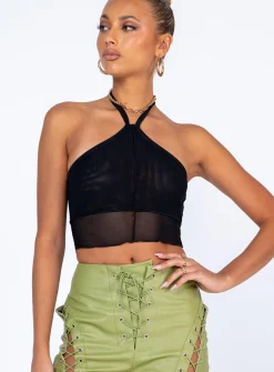 Princess Polly Katie Top  Black Outlet