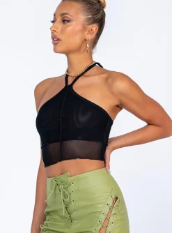 Princess Polly Katie Top  Black Outlet