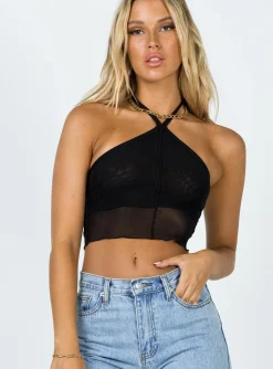 Princess Polly Katie Top  Black Outlet