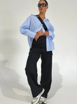 Princess Polly Kaydence Cargo Pants  Black Discount
