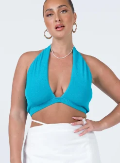 Princess Polly Kaylen Top  Teal Discount