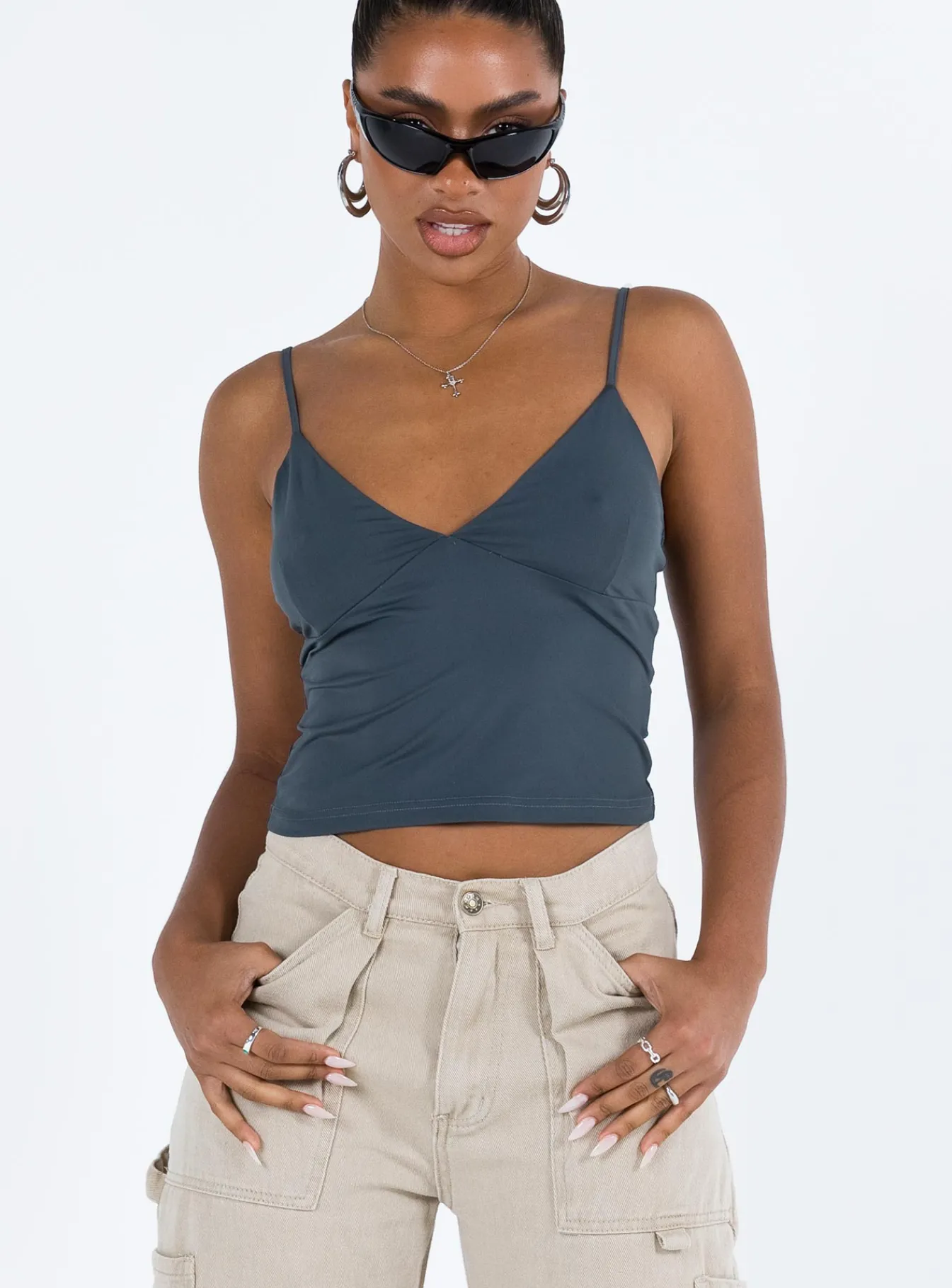Princess Polly Kazan Cami Steel Outlet