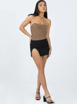 Princess Polly Keanu Bodysuit Mocha   Brown Best Sale