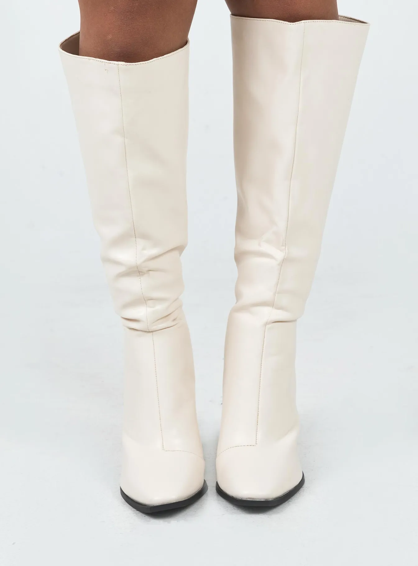 Princess Polly Keeley Boots Vanilla Cream Best Sale