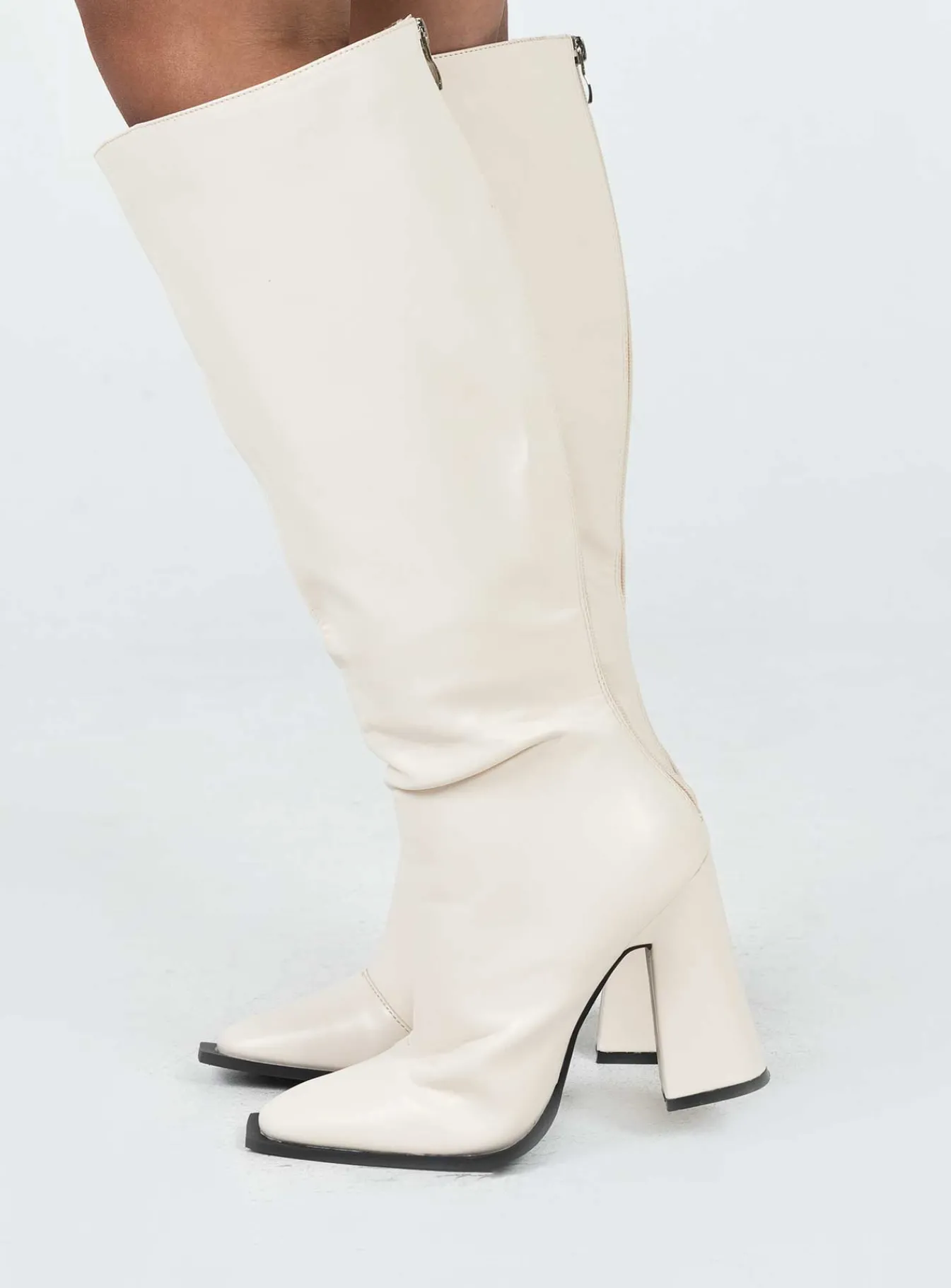 Princess Polly Keeley Boots Vanilla Cream Best Sale
