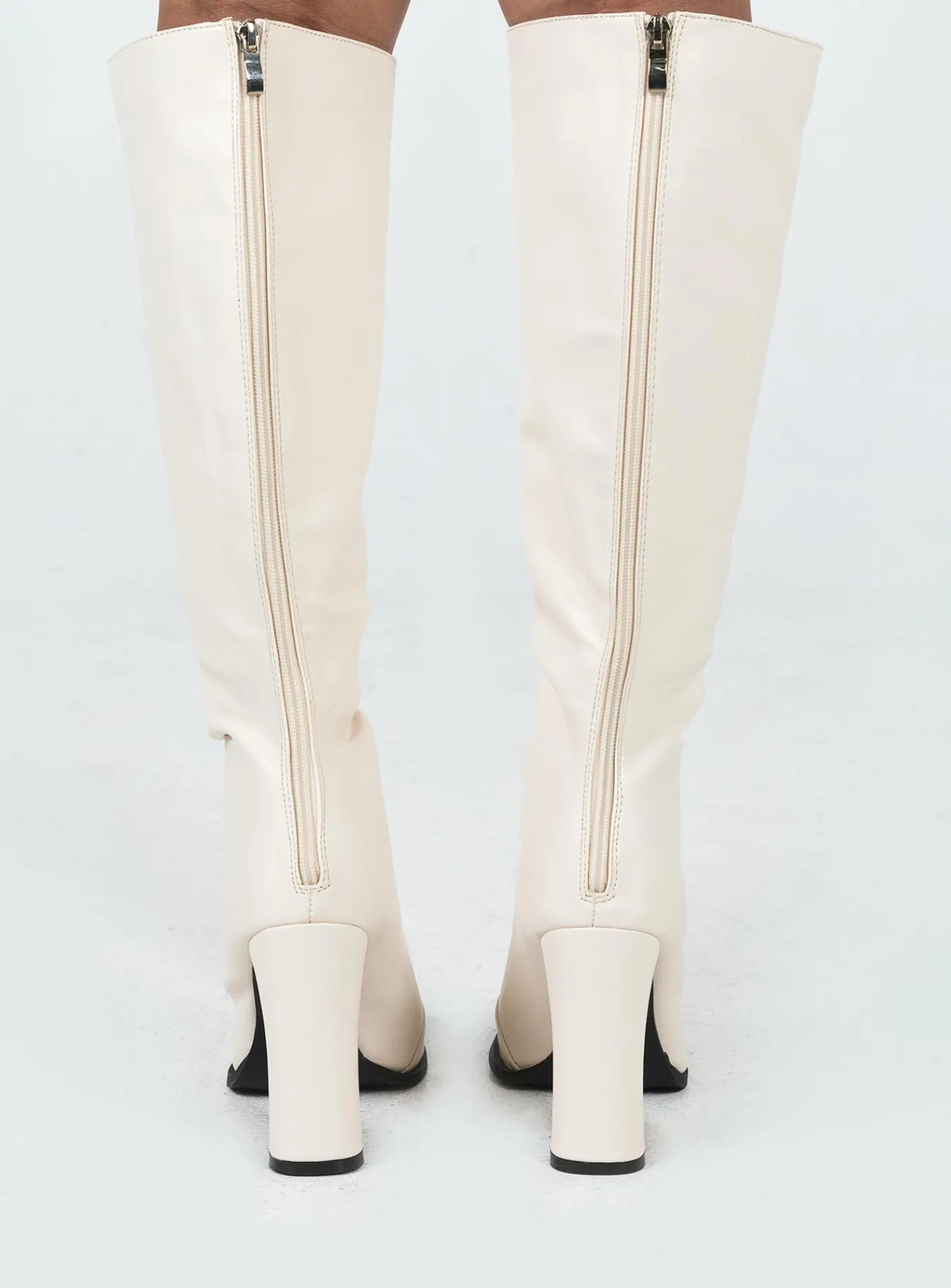 Princess Polly Keeley Boots Vanilla Cream Best Sale