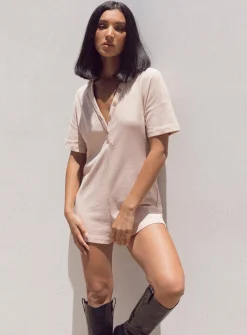 Princess Polly Kegan Romper Beige Store