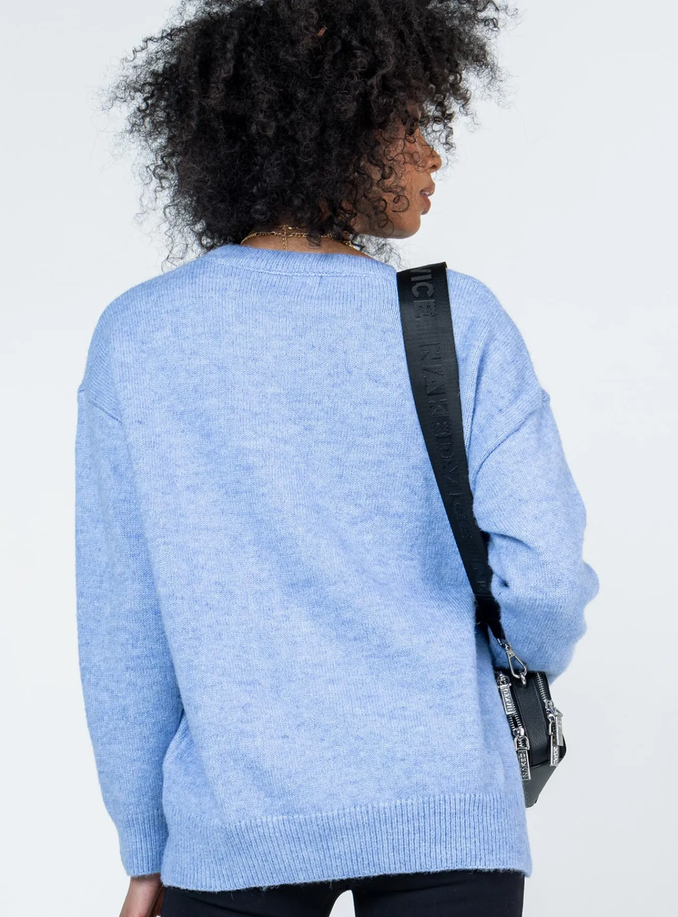Princess Polly Kelsea Oversized Sweater Blue Cheap