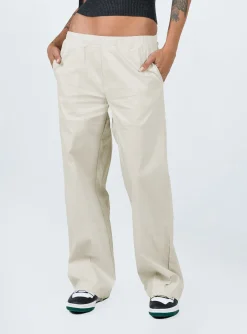 Princess Polly Kent Parachute Pants Beige Best Sale