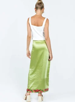 Princess Polly Kenzie Maxi Skirt  Green Best