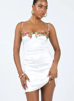 Princess Polly Kenzie Mini Dress  White Flash Sale