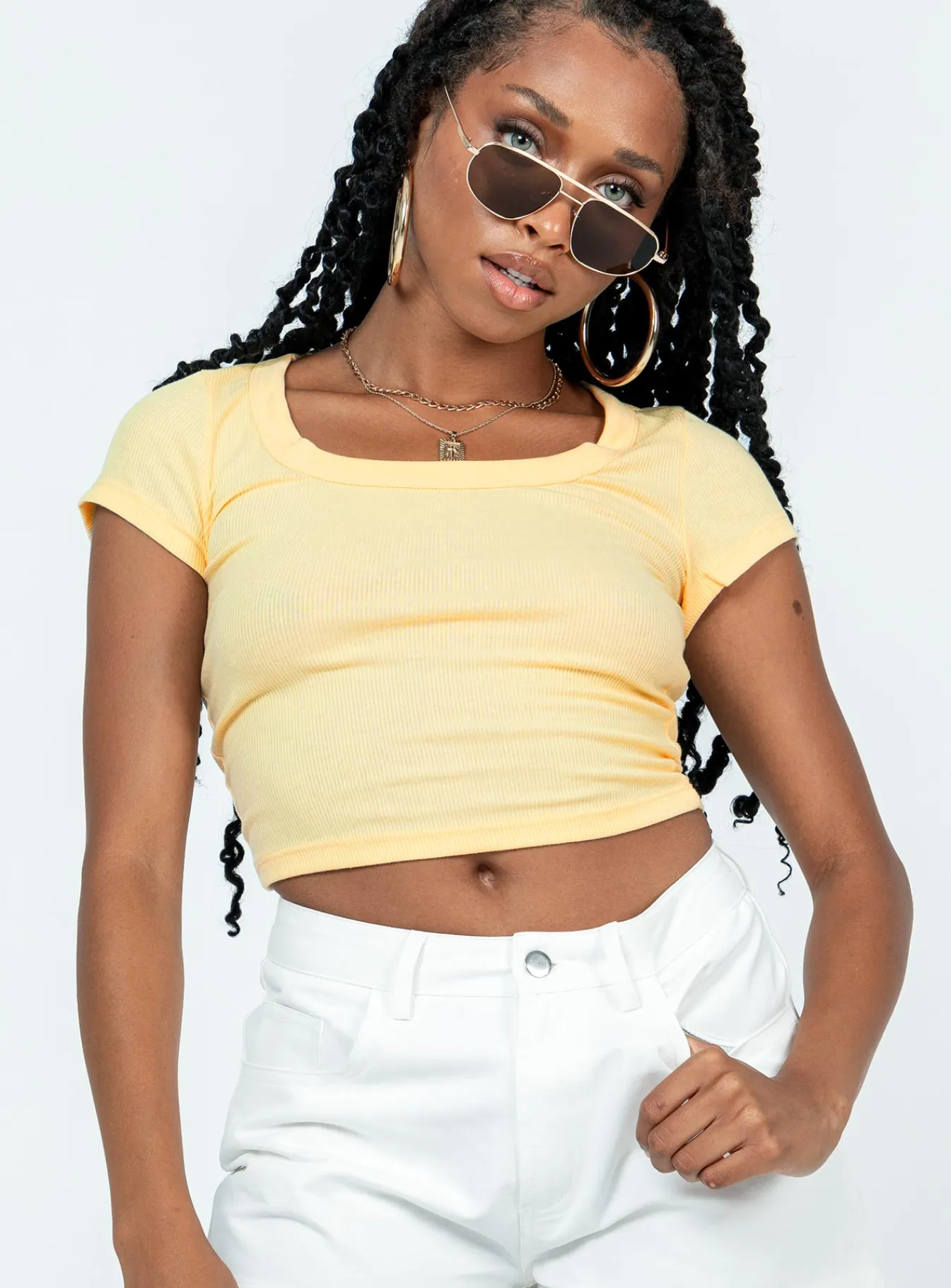 Princess Polly Kerri Top Cream Online