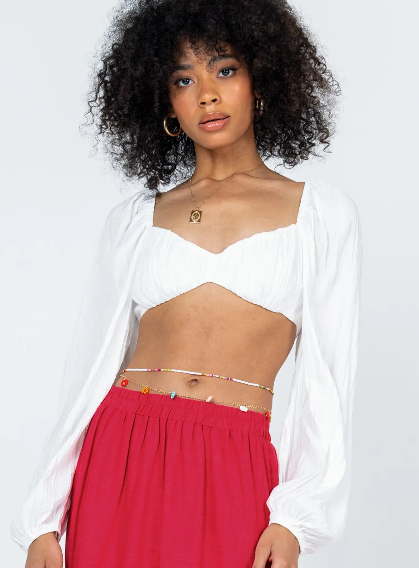 Princess Polly Kerry Long Sleeve Top White Cheap