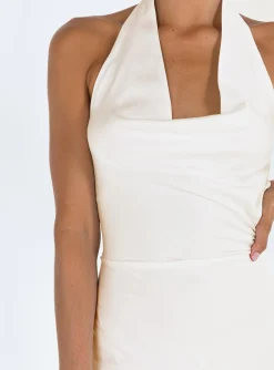 Princess Polly Keylan Cowl Neck Maxi Dress White Shop