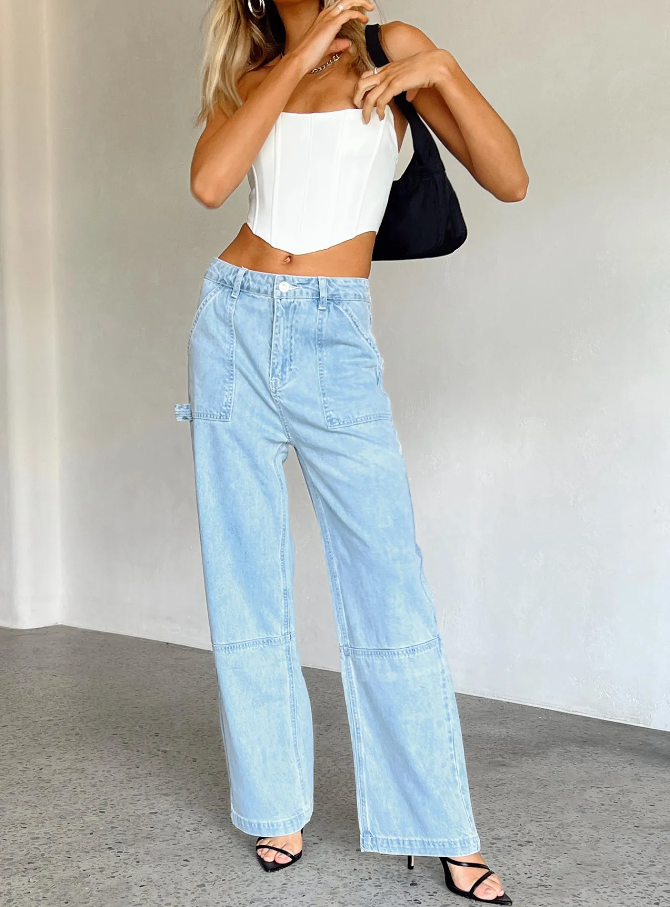 Princess Polly Khadeeja Light Wash Jeans Denim Shop