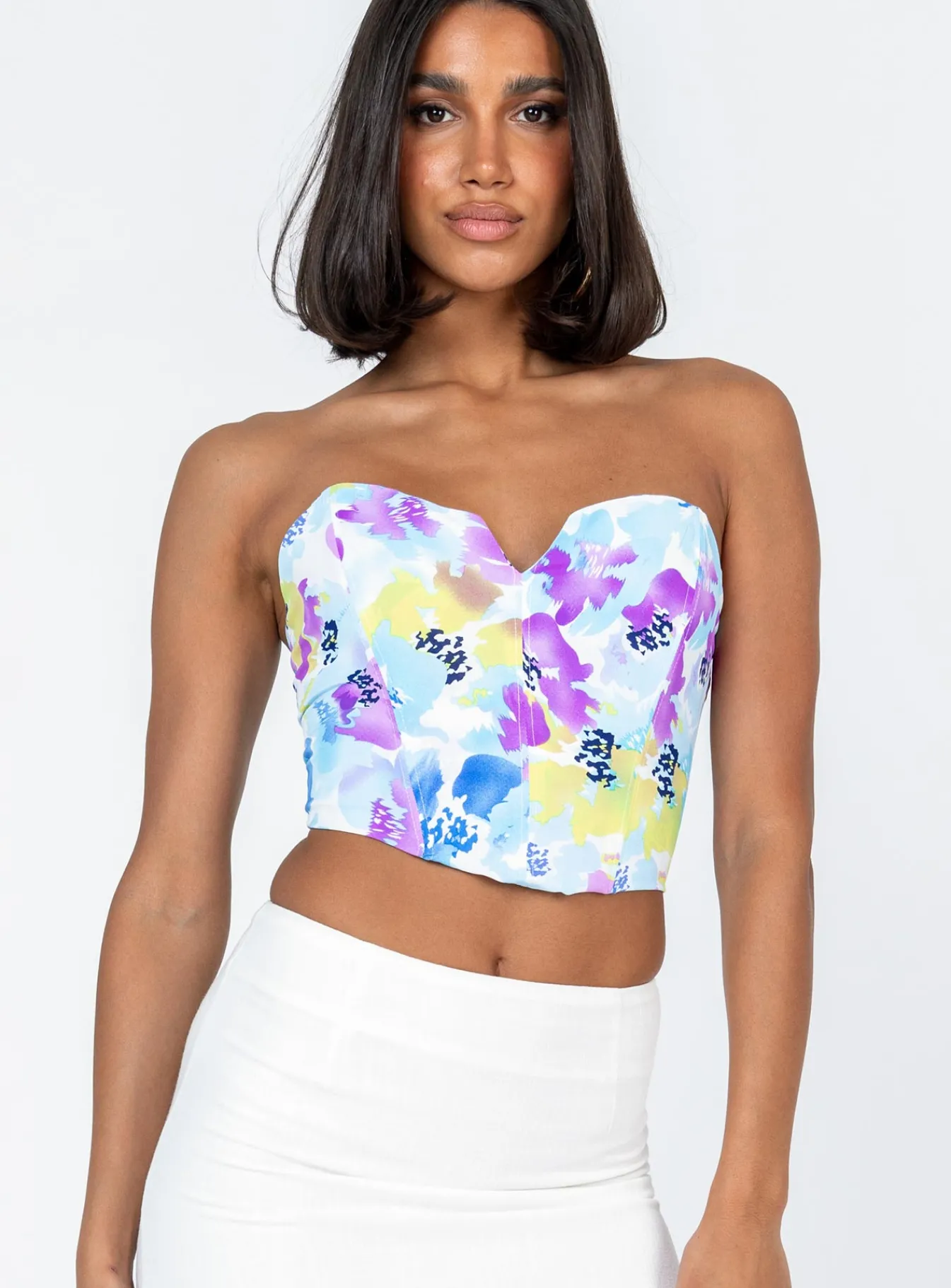 Princess Polly Kianni Strapless Top Blue Online