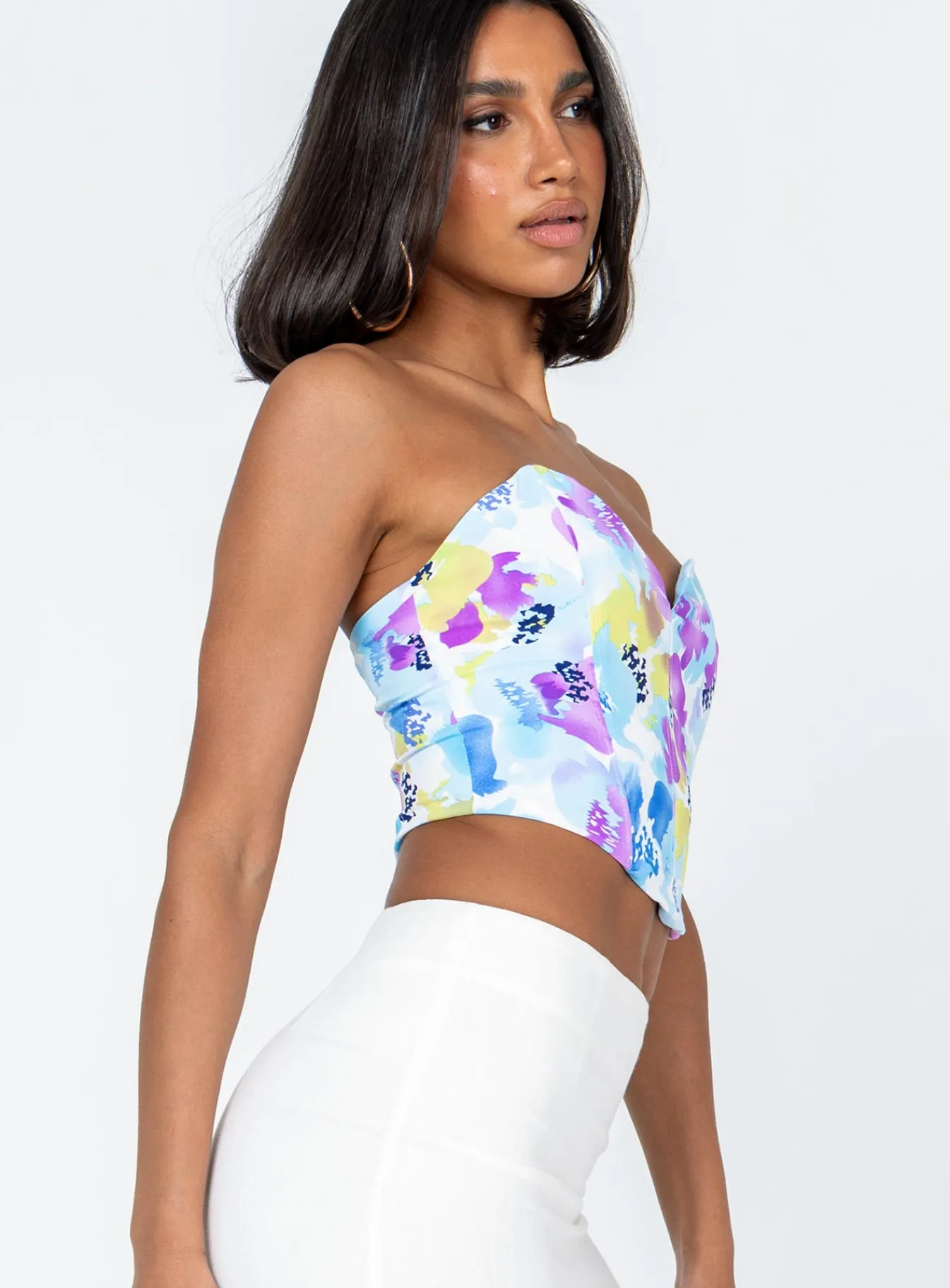 Princess Polly Kianni Strapless Top Blue Online