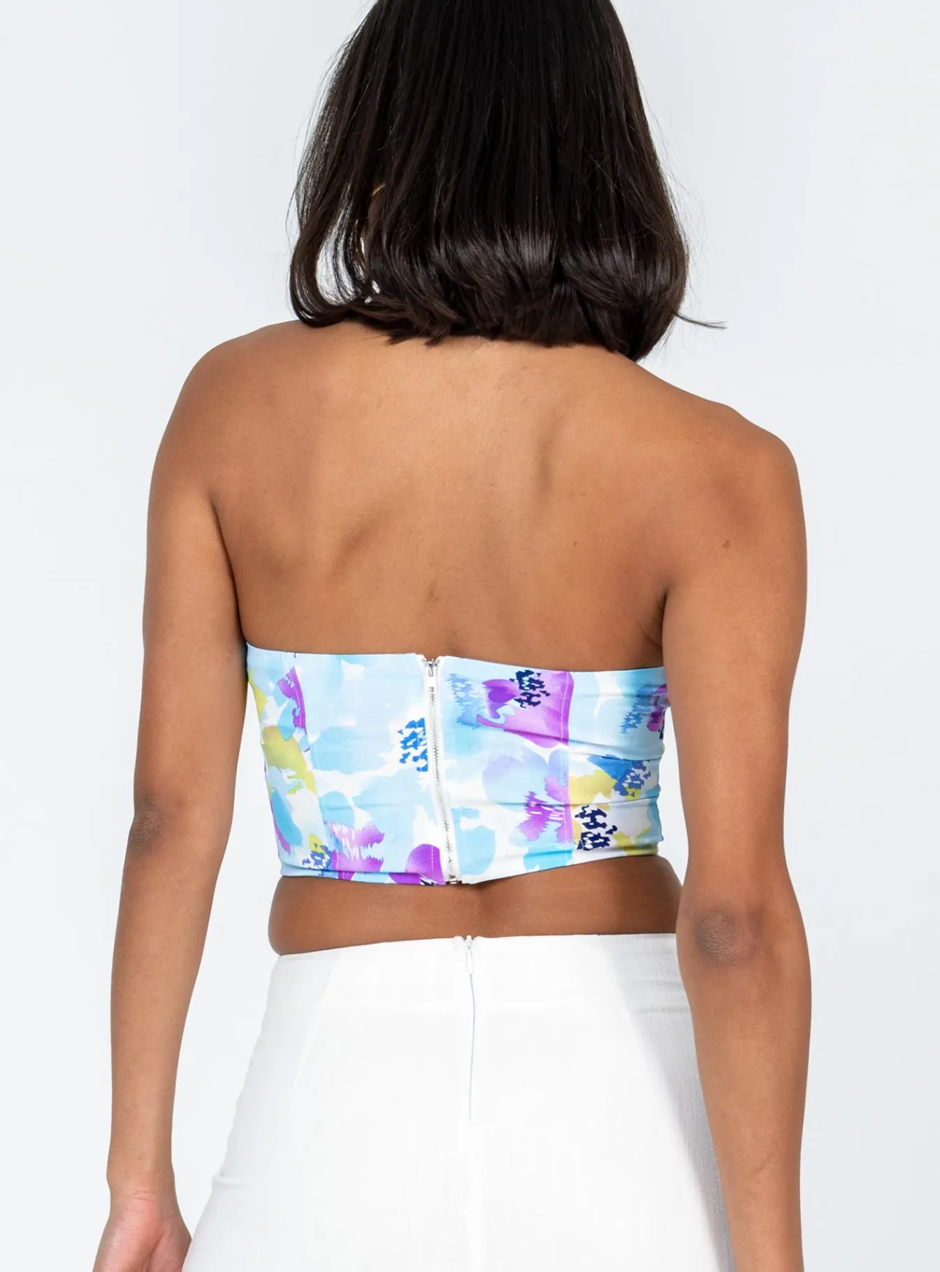 Princess Polly Kianni Strapless Top Blue Online