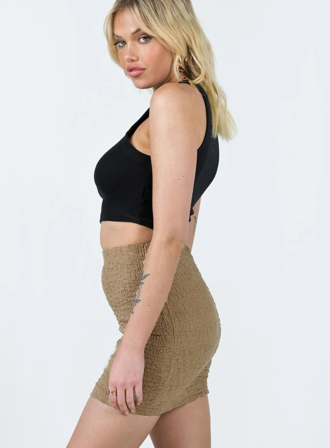 Princess Polly Kiarne Mini Skirt Beige Flash Sale