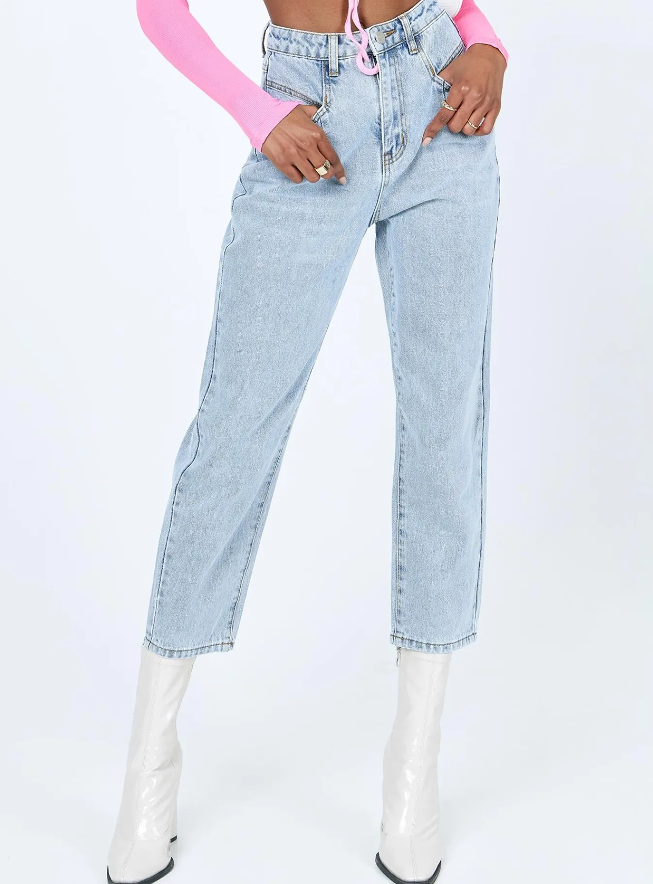 Princess Polly Kibrya Momjeans Denim Flash Sale
