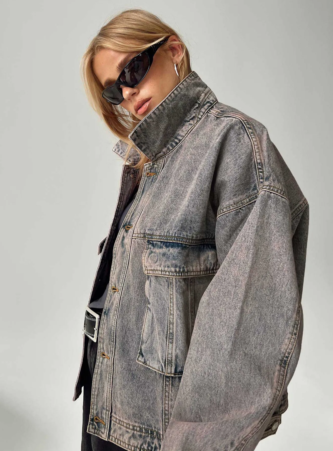 Princess Polly Kier Oversizedjacket Denim Outlet