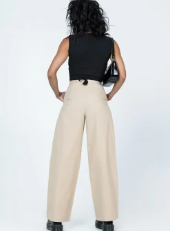 Princess Polly Kira-Jane Pants Cream Sale