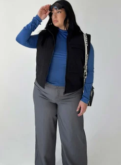 Princess Polly Kirby Puffer Vestcurve   Black Hot