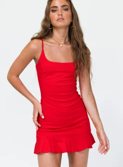Princess Polly Kiribati Mini Dress Red Clearance